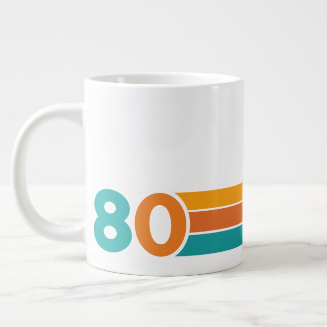 Retro Sunset 80 Large Coffee Mug (Left)