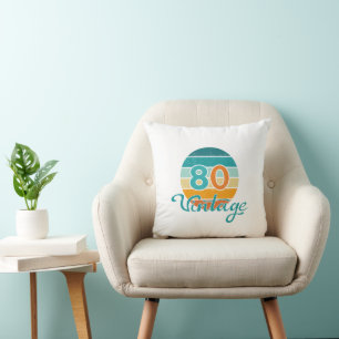 Retro Sunset 80 Vintage Distressed Cushion