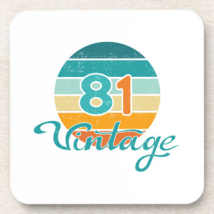 Retro Sunset 81 Vintage Distressed Coaster