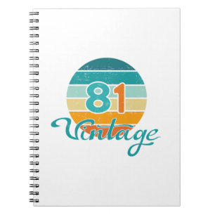 Retro Sunset 81 Vintage Distressed Notebook