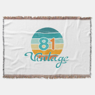 Retro Sunset 81 Vintage Distressed Throw Blanket