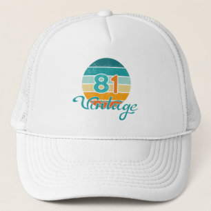 Retro Sunset 81 Vintage Distressed Trucker Hat