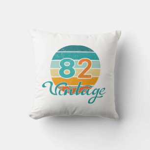 Retro Sunset 82 Vintage Distressed Cushion