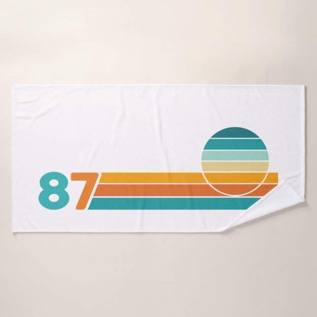 Retro Sunset 87 Bath Towel (Bath Towel)