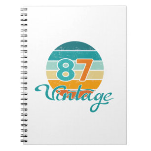 Retro Sunset 87 Vintage Distressed Notebook