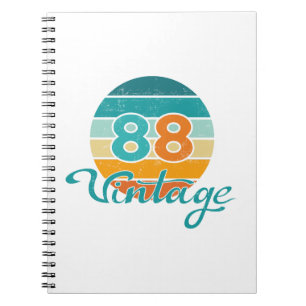 Retro Sunset 88 Vintage Distressed Notebook
