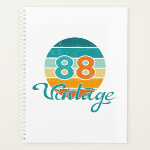 Retro Sunset 88 Vintage Distressed Planner