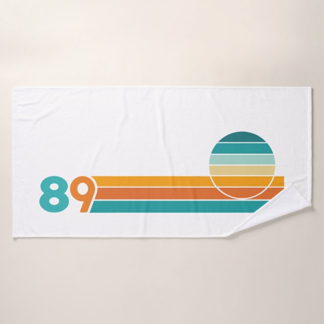 Retro Sunset 89 Bath Towel (Bath Towel)