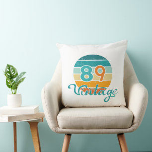 Retro Sunset 89 Vintage Distressed Cushion