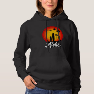 Retro Sunset Aloha Hawaii Hawaiian Island Aloha Be Hoodie