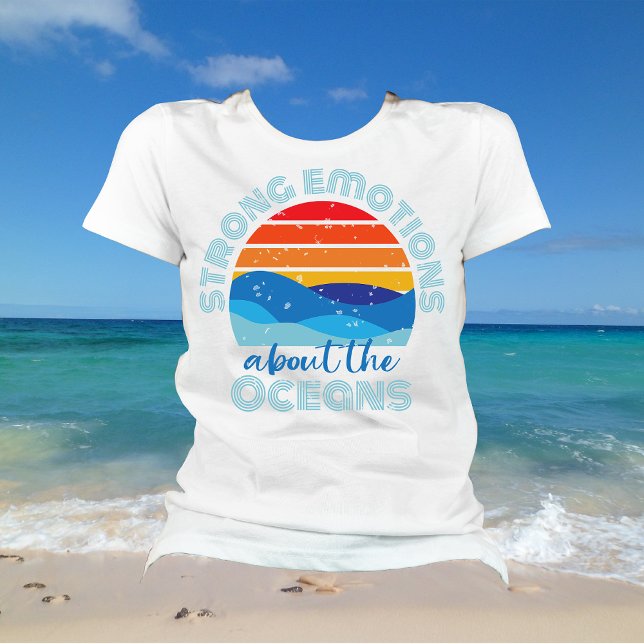 Retro Sunset and Waves Ocean Saying T-Shirt (Creator Uploaded)