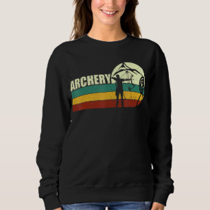 Retro Sunset Archery - Bow And Arrow Archer Art Sweatshirt