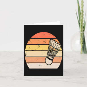 Retro Sunset Badminton Card