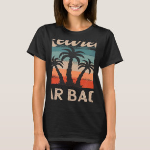 Retro Sunset Beach Retirement Quote Retired Bar Ba T-Shirt