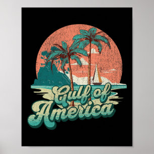 Retro Sunset Beach Vibes - Gulf Of Usa Poster