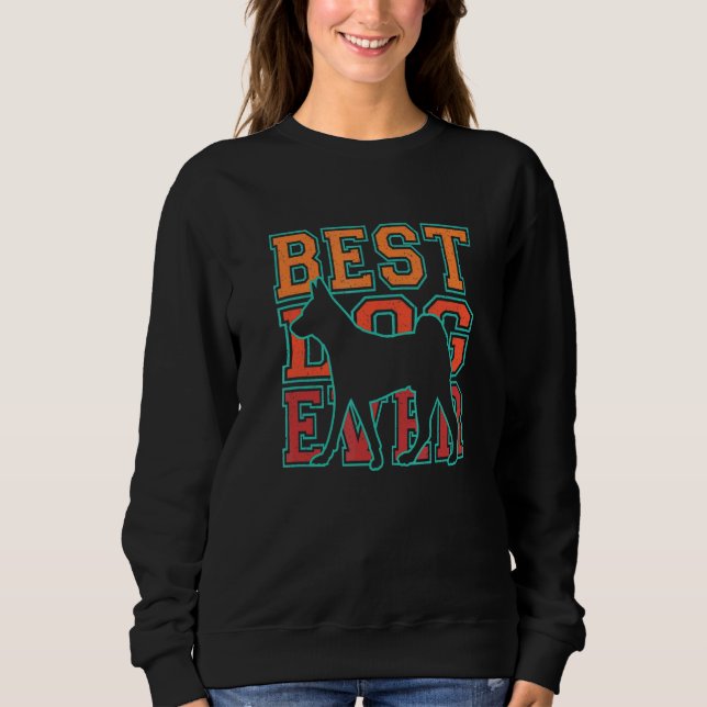 Retro Sunset Best Dog Ever Basenji Theme Design Sweatshirt (Front)