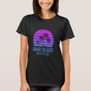 Retro Sunset Bimini Islands Bahamas Summer Vintage T-Shirt