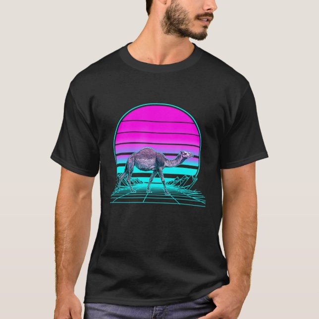  Retro Sunset Camel  T-Shirt (Front)