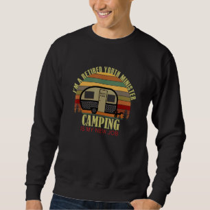 Retro Sunset Camper Retired YOUTH MINISTER New Job Sweatshirt
