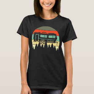 Retro Sunset Camping Recreational Vehicle RV T-Shirt