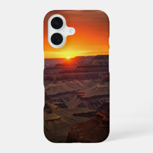 Retro Sunset Canyon iPhone 16 Case