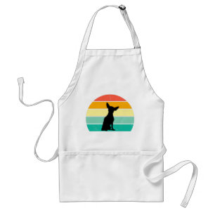 Retro Sunset Chihuahua   Standard Apron