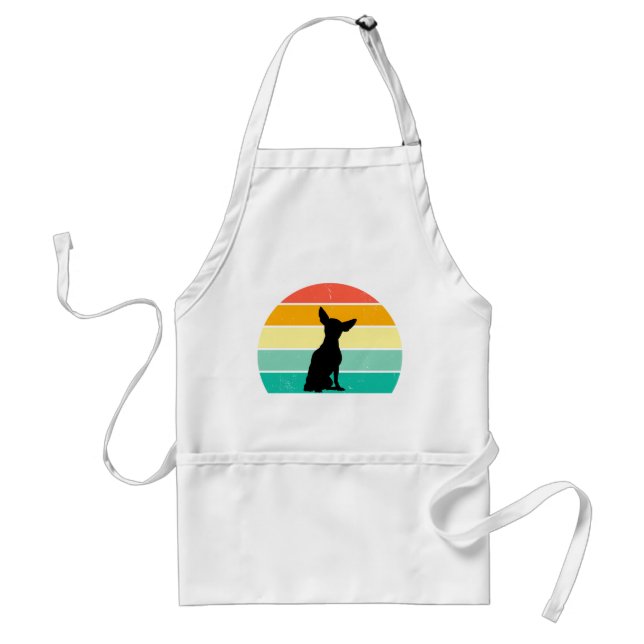 Retro Sunset Chihuahua   Standard Apron (Front)