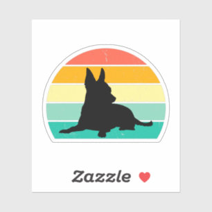Retro Sunset Chihuahua Sticker