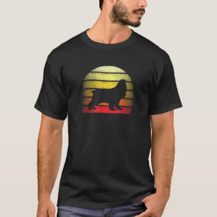 Retro Sunset Cocker Spaniel Dog Theme Design T-Shirt