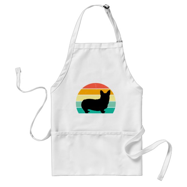 Retro Sunset Corgi    Standard Apron (Front)
