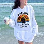 Retro Sunset Custom Family Cruise Customised Group Hoodie<br><div class="desc">Wrap yourself in the warmth of nostalgia with the "Retro Sunset Custom Family Cruise Customised Group Hoodie." This hoodie brings a touch of yesteryear's charm to your cruise wardrobe, featuring attributes like retro sunset rays wavy shirt, sun shirt, and beachy vibes tee. The custom design adds a personalised and timeless...</div>