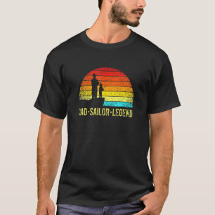 Retro Sunset Dad Sailor Legend T-Shirt