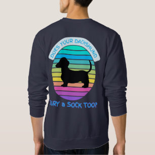 Retro Sunset Does your Dachshund Bury a Sock Too? Sweatshirt
