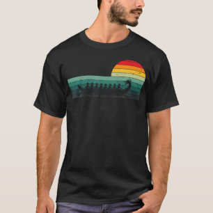 Retro Sunset Dragon Boat T-Shirt