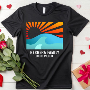 Retro Sunset Family Vacation  Reunion Beach Summer T-Shirt