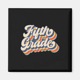 Retro Sunset Fifth Grade Teacher And Student Byck Magnet
