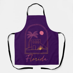 Retro Sunset Florida Vibe Apron