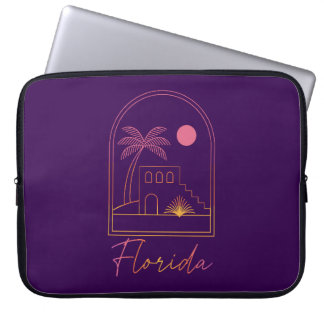 Retro Sunset Florida Vibe Laptop Sleeve