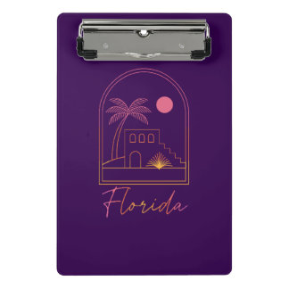 Retro Sunset Florida Vibe Mini Clipboard