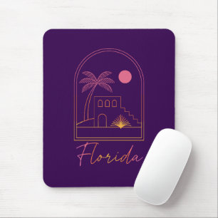 Retro Sunset Florida Vibe Mouse Pad