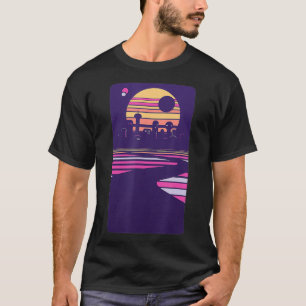Retro Sunset Futuristic City T-Shirt