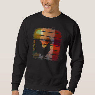 Retro sunset game fowl Mexican Mexico flag gamefow Sweatshirt