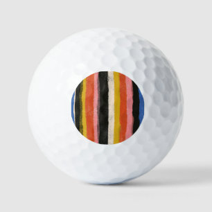 Retro Sunset Golf Racing Stripes Balls