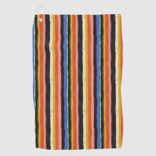 Retro Sunset Golf Racing Stripes Towel