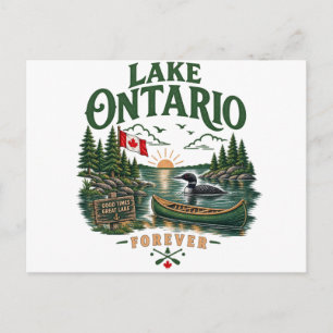 Retro Sunset Great Lakes Lake Ontario  Postcard