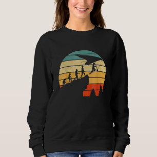 Retro Sunset Hang glider motif evolution hang glid Sweatshirt