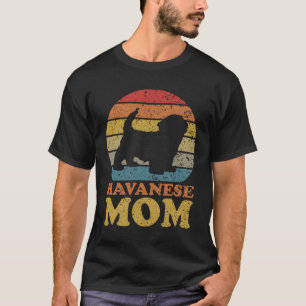 Retro Sunset Havanese Dog Mum  T-Shirt