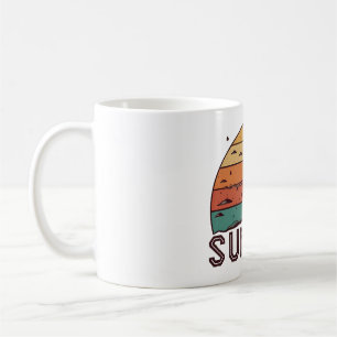 Retro Sunset Horizon Graphic Mug' Coffee Mug