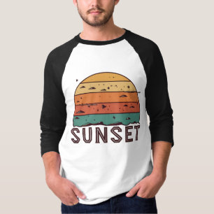Retro Sunset Horizon Graphic T-Shirt