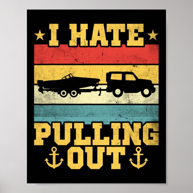 Retro Sunset I Hate Pulling Out  Poster (Front)